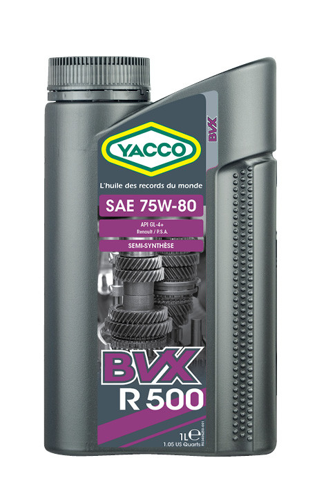 YACCO | BVX R500 75W80 | 1л. п. синт. масло для КПП мостов GL5/4 | 1