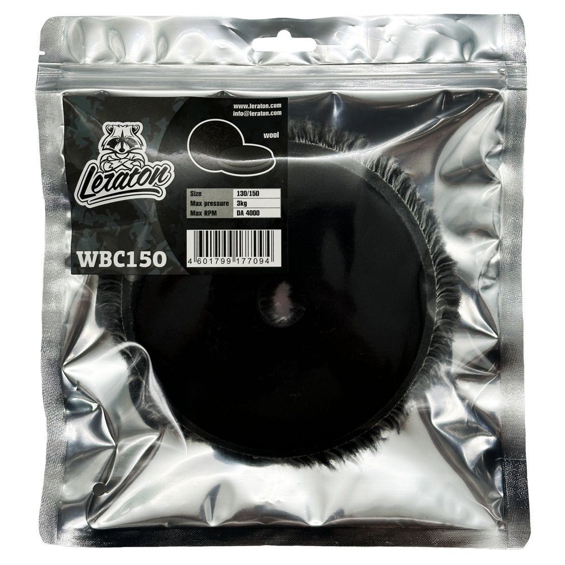 LERATON | WBC150 | Меховой круг на поролоне (ворс средней длины) 130/150мм | превью 2