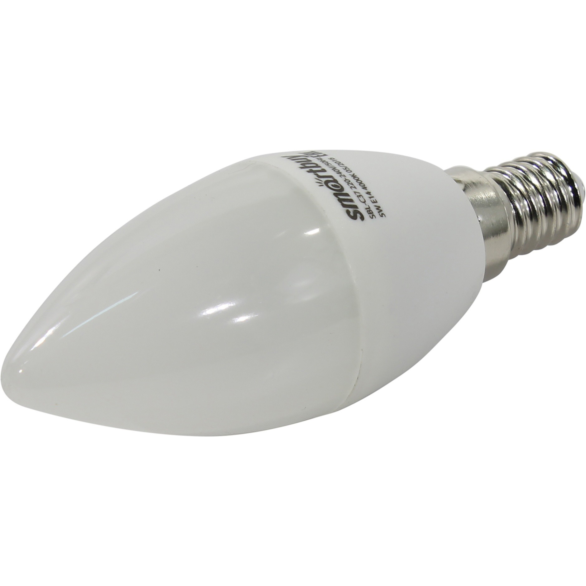 Лампа Smartbuy | С37-05W/4000/E14 ( SBL-С37-05-40K-E14 ) | Мощность 5Вт, 4000К, Цоколь E14 | 1