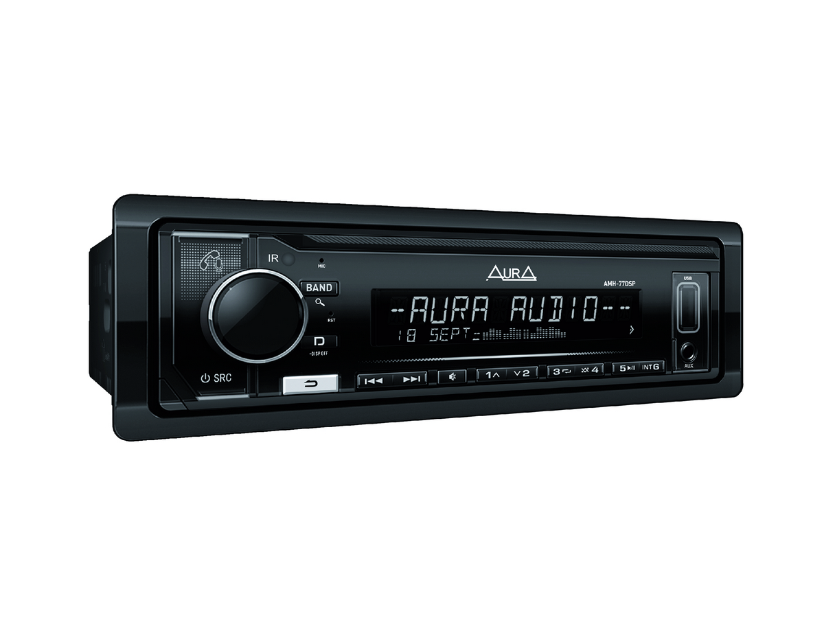 AurA | AMH-77DSP BLACK EDITION | 4х61w, ПРОЦЕССОР, FLAC, USB/BT, 3 RCA, APP, RGB, SWC, ДУ | 1