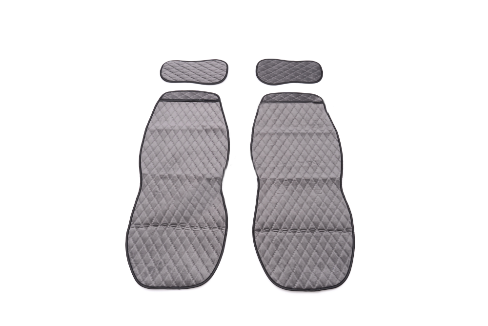 FOR CARS | Накидка на сиденье 2шт. | велюр серая 4 предмета | 1