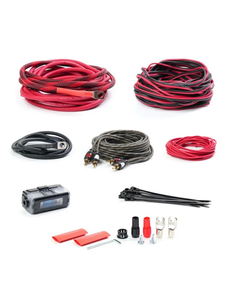 Tonemix | PAC-T8CU | для 2-х кан. усилителя, сил. каб 8Ga, МЕДЬ | 2