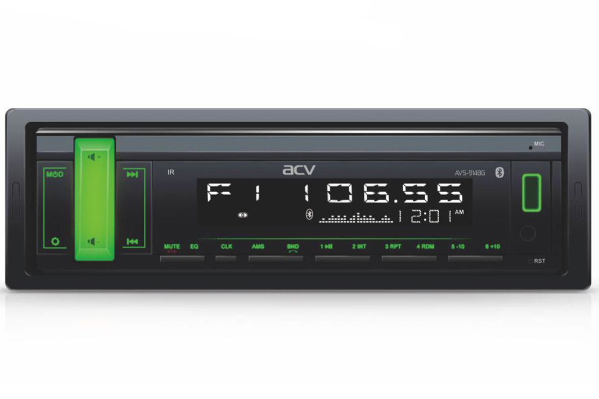 ACV | AVS-914BG | 1din/зеленая/FM/MP3/USB/BT/SD/FM/4*50/Bluetooth/съемн.панель | превью 1