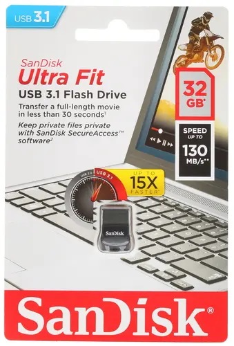 SanDisk| USB 32GB | Модуль памяти USB 32Gb CZ430 Ultra Fit МАЛЕНЬКИЙ!!!| 3