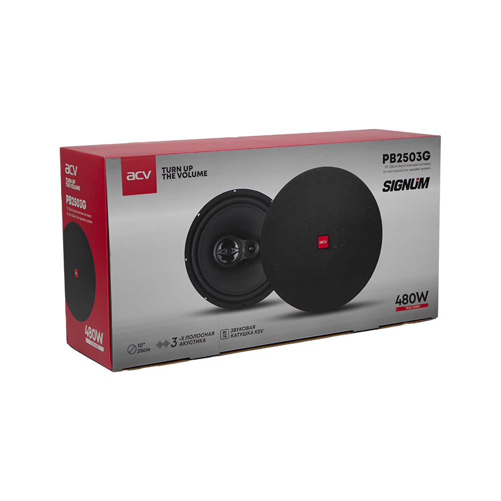 ACV | PB-2503G | 10" (25 см) /3-х полосная/ 160Вт/бумага | 8