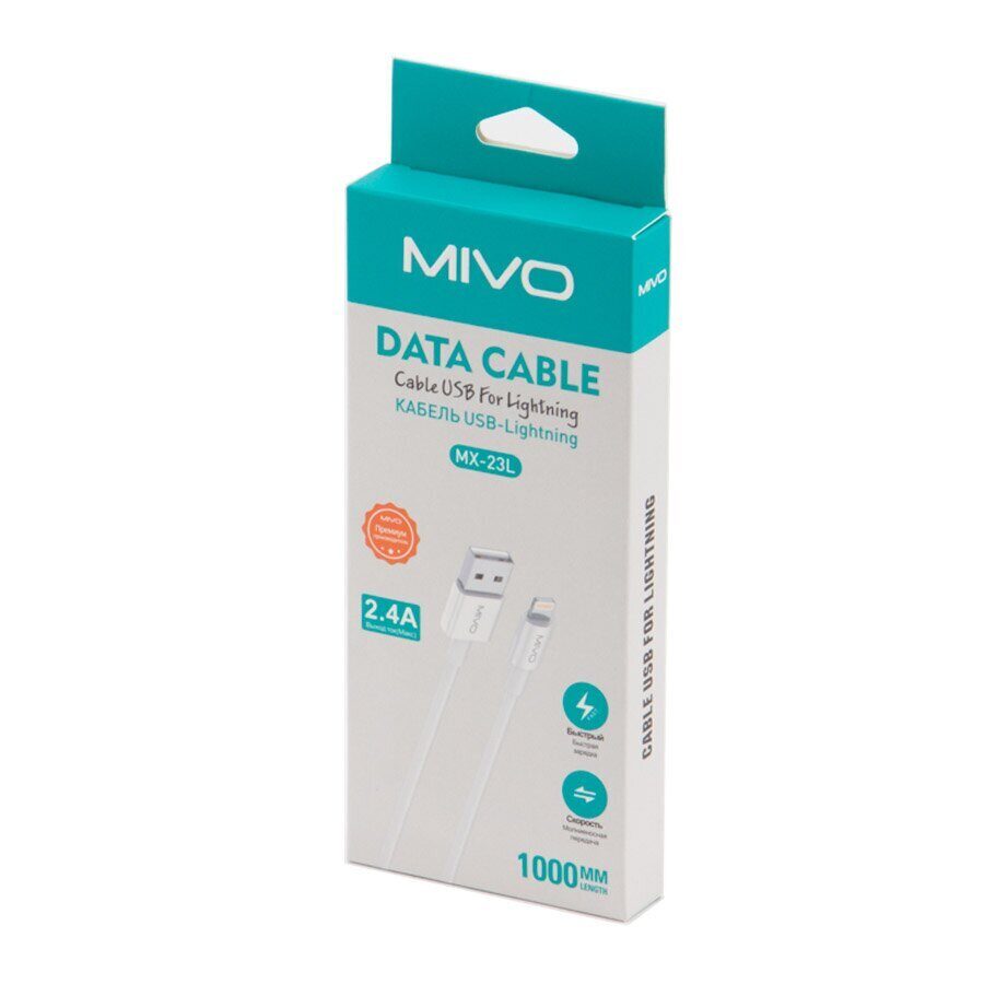 Mivo | MX-23L | Кабель Lighting Mivo - USB 2.4 А  1 м  | превью 3