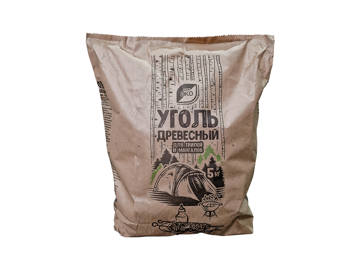 ЭКОХИМ| Уголь древесный | мангалы, барбекю 5 кг | 1