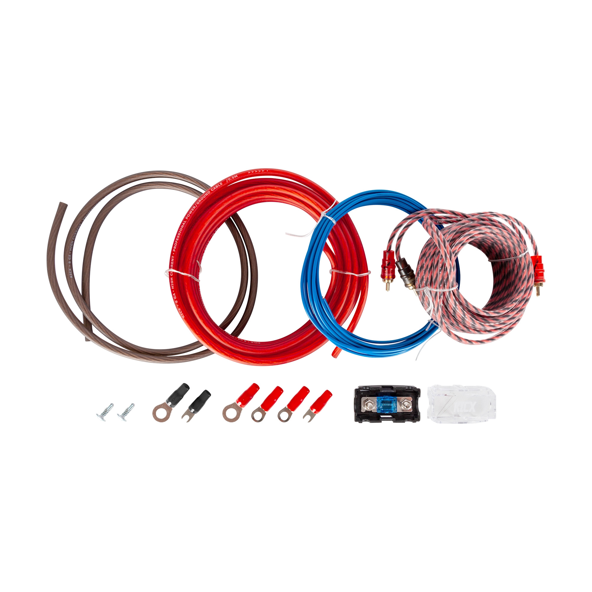 KICX | KMPK28 | для 2-х кан. усилителя, сил. каб. 8Ga, mini ANL 60A | 1