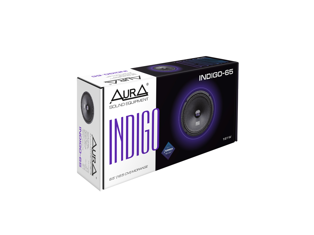 AurA | INDIGO-65NEO | 6.5" (16.5cm), ПАРА, 4 Ом, 61/121w, 96db, 130Hz-20kHz, 62mm | 6