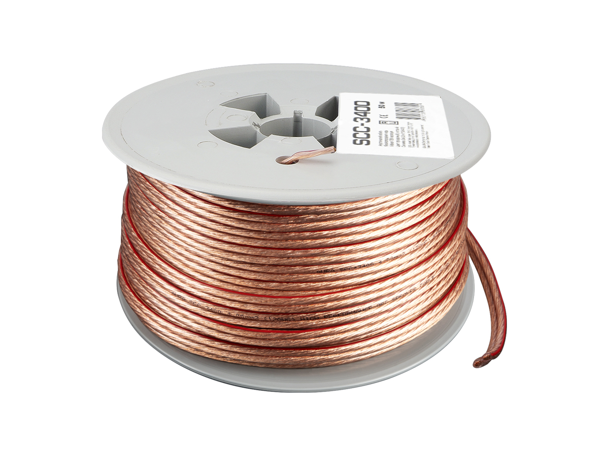 AurA | SCC-3400 | RU, 2x4мм² (12Ga), бескислородная медь (OFC), ПРОДАЖА КРАТНО 10м., бухта 50м. | 1
