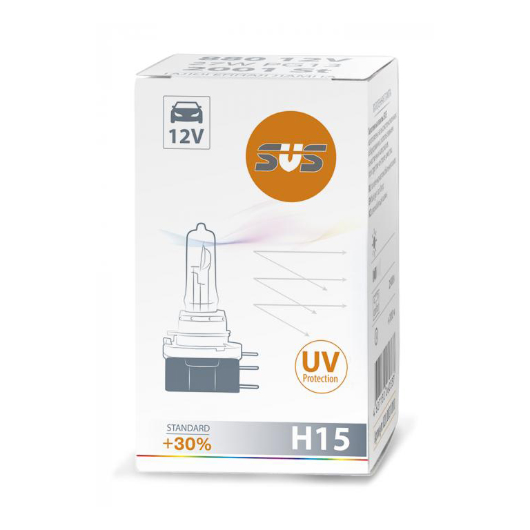 SVS | H15 0200053000 Halogen  | Лампа H15 12V 15/55W +30% 1шт. | превью 1