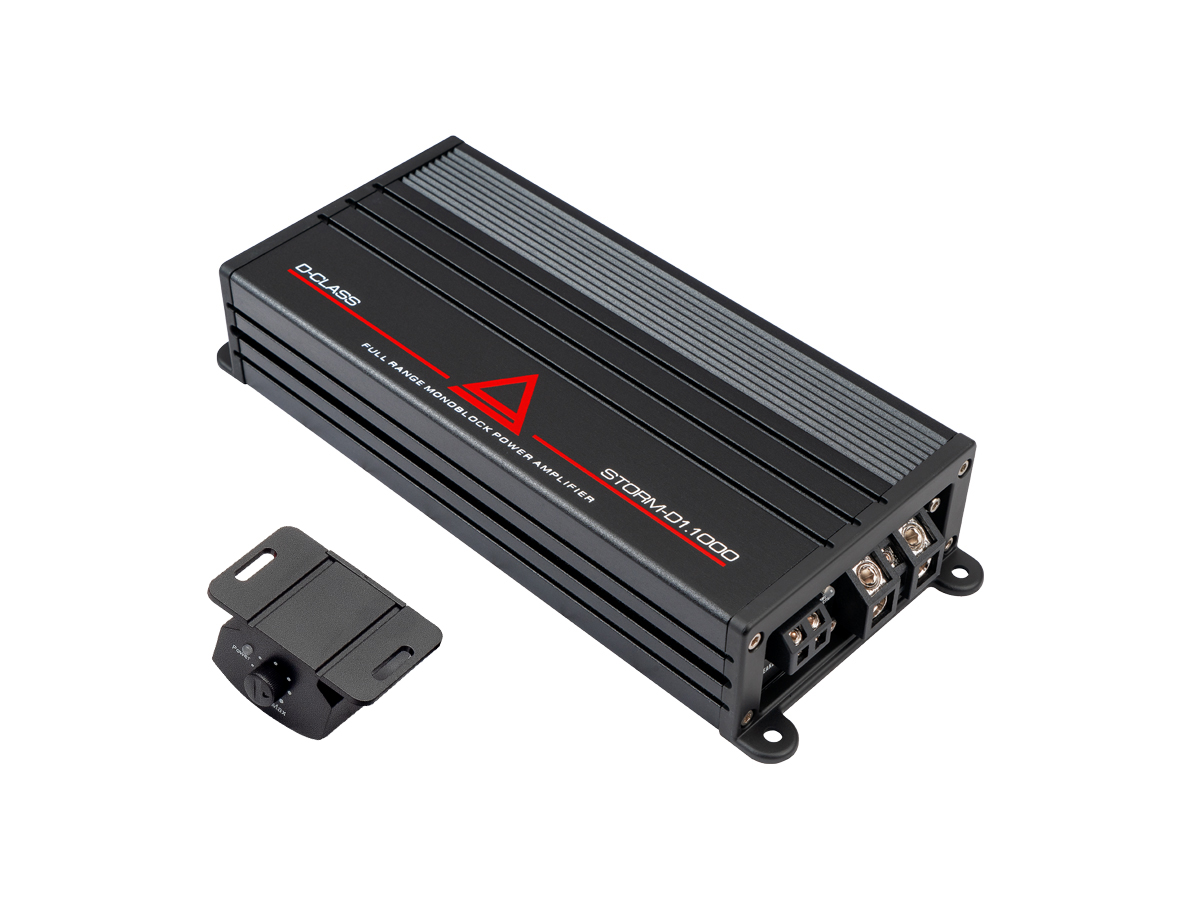 AurA | STORM-D1.1000 | ШИРОКОПОЛОСНЫЙ, 1x1000w (1Ohm), BAND-PASS фильтр, ДУ, компактный | 1