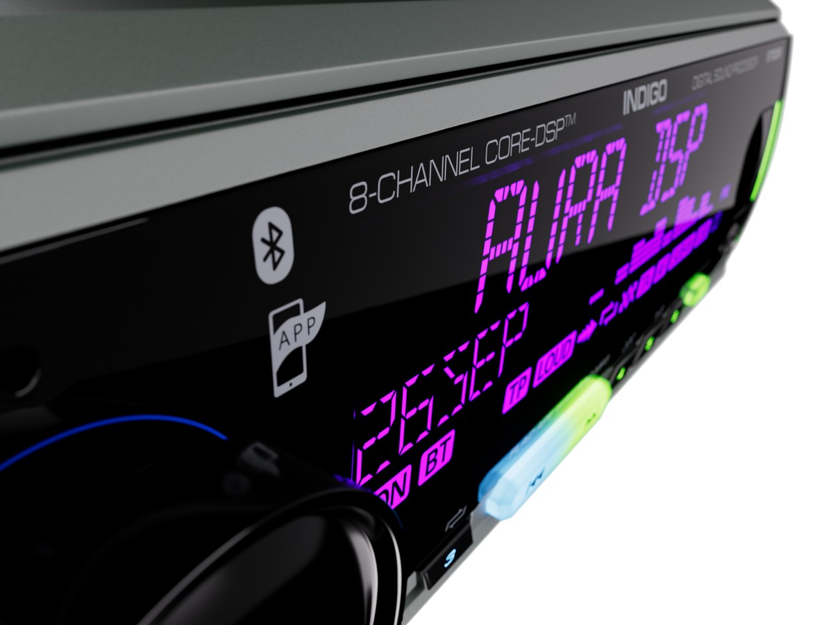 AurA | INDIGO-878DSP | CORE-DSP (8 каналов), FLAC, USB/BT, 4 пары RCA, APP, 3-ZONE RGB, D-SWC, ДУ | 4