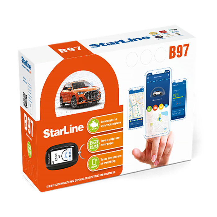 StarLine | B97 | 3CAN+4LIN, Bluetooth Smart-интерф.,приемопередатчик, брелок с обр. связью, Сирена | превью 1