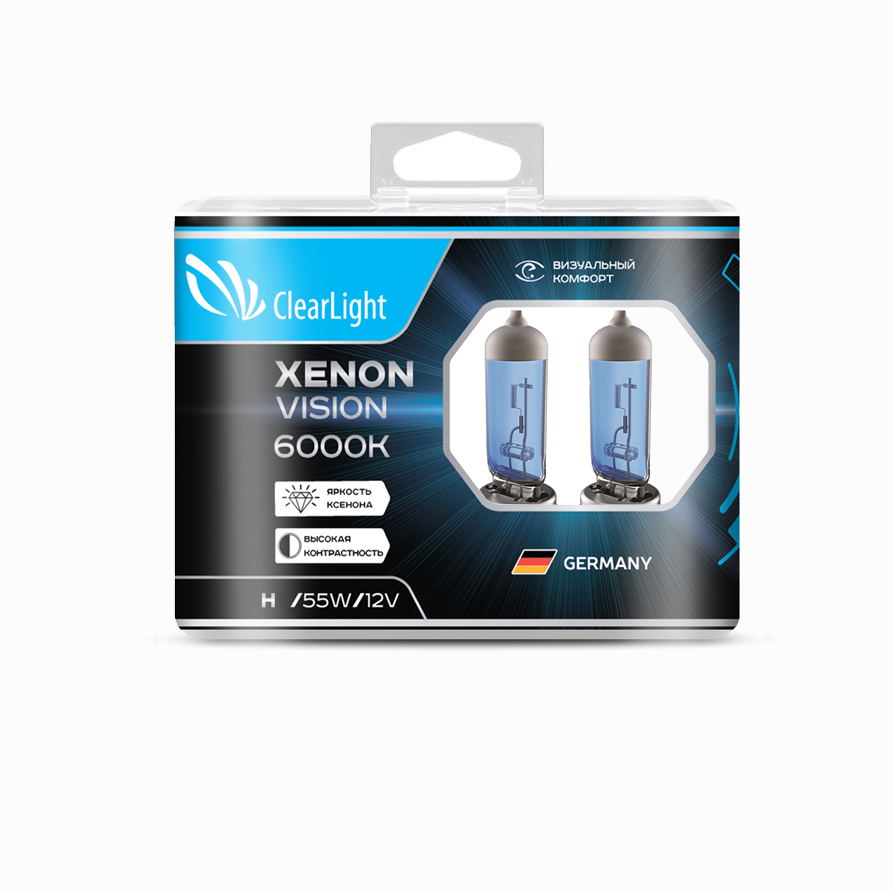 ClearLight | XenonVision H1 | 12V-55W Блистер 2 штуки | превью 1