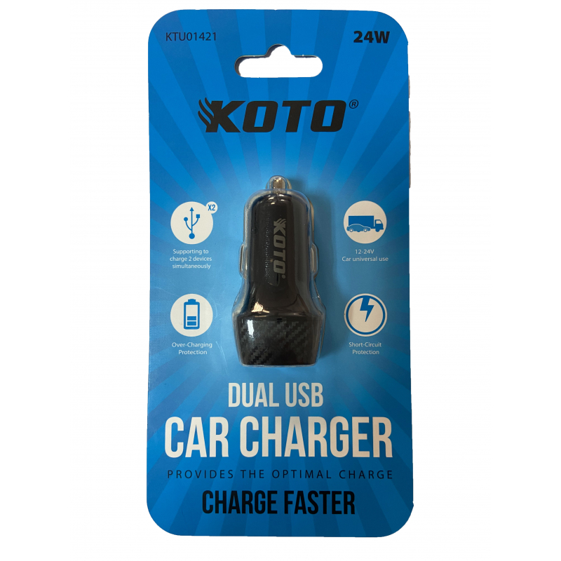 KOTO | KTU01421 | Автомобильное зарядное устройство 2 USB/12-24 В/4,8 А | превью 3