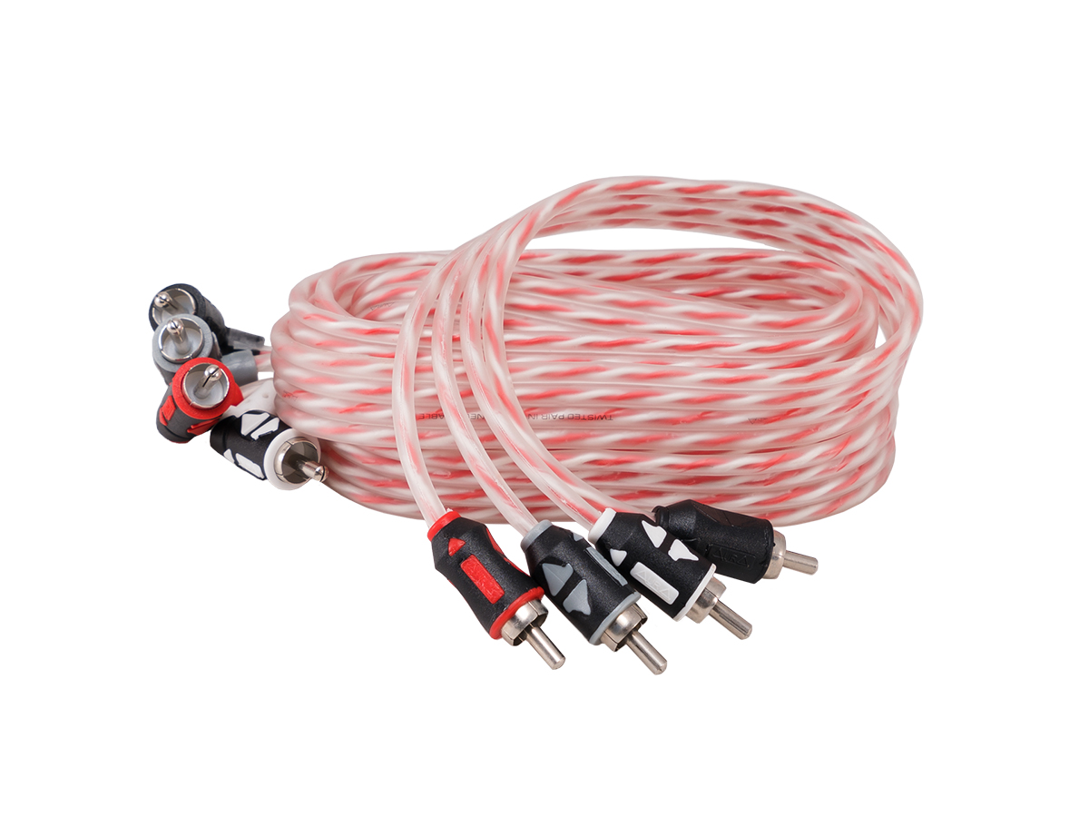 AurA | RCA-AN24 MkII  | RCA-кабель 2 метра, 4 канала, угловые коннекторы, витая пара | превью 1