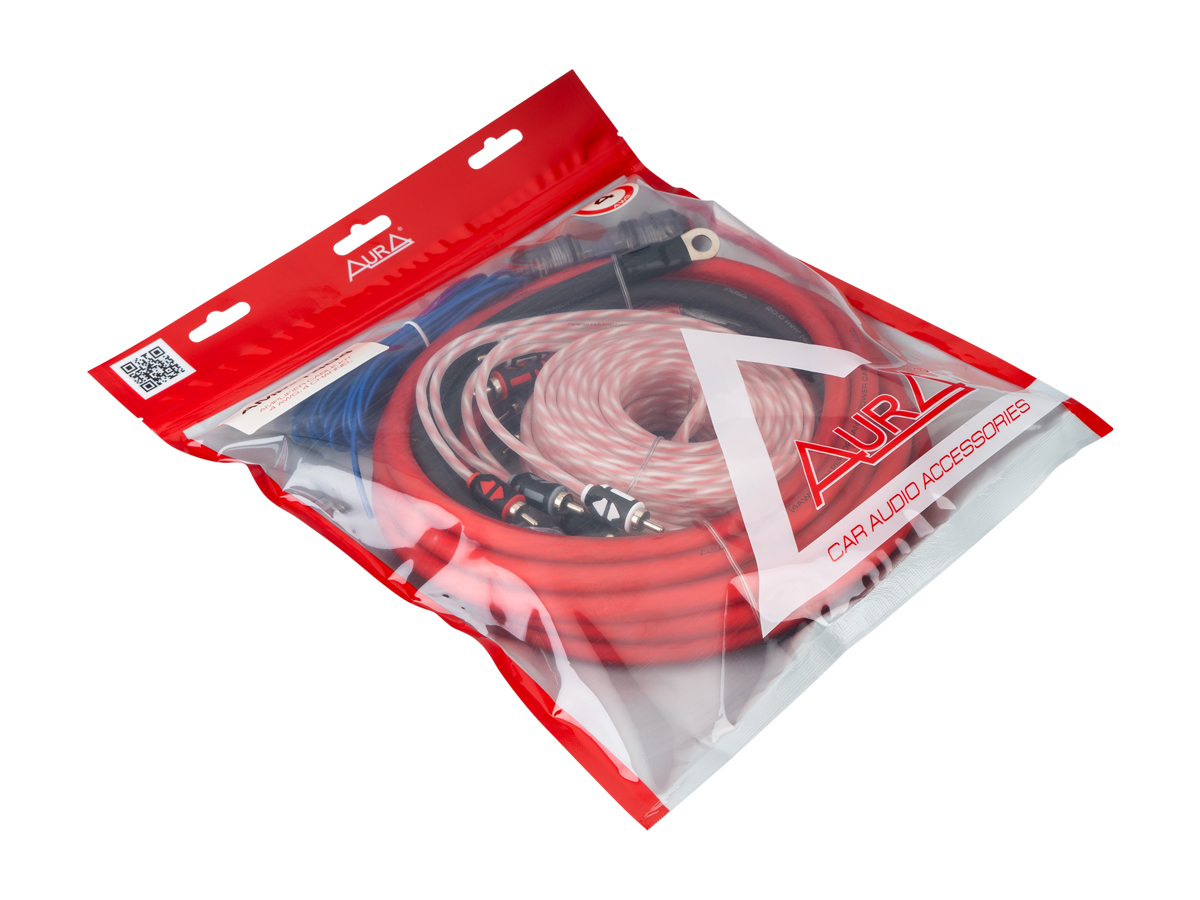 AurA | AMP-1404 | 4 канала, 4Ga (20мм²), держатель MiniANL 80A, RCA, клеммы, шестигранник, пакет | превью 2