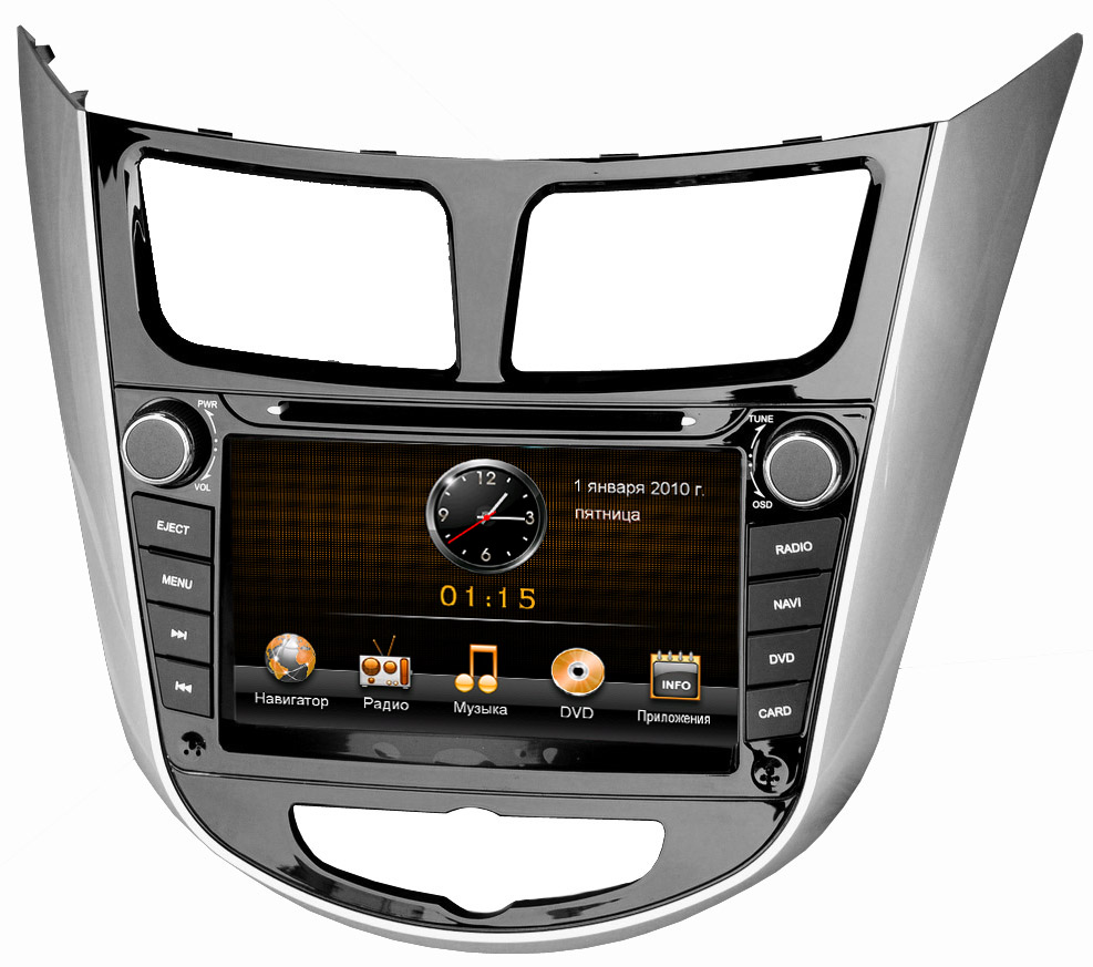 Intro | Hyundai CHR-2211SL |  Штатная DVD магн Hyundai Solaris  BT, ТВ, навигация  | 1