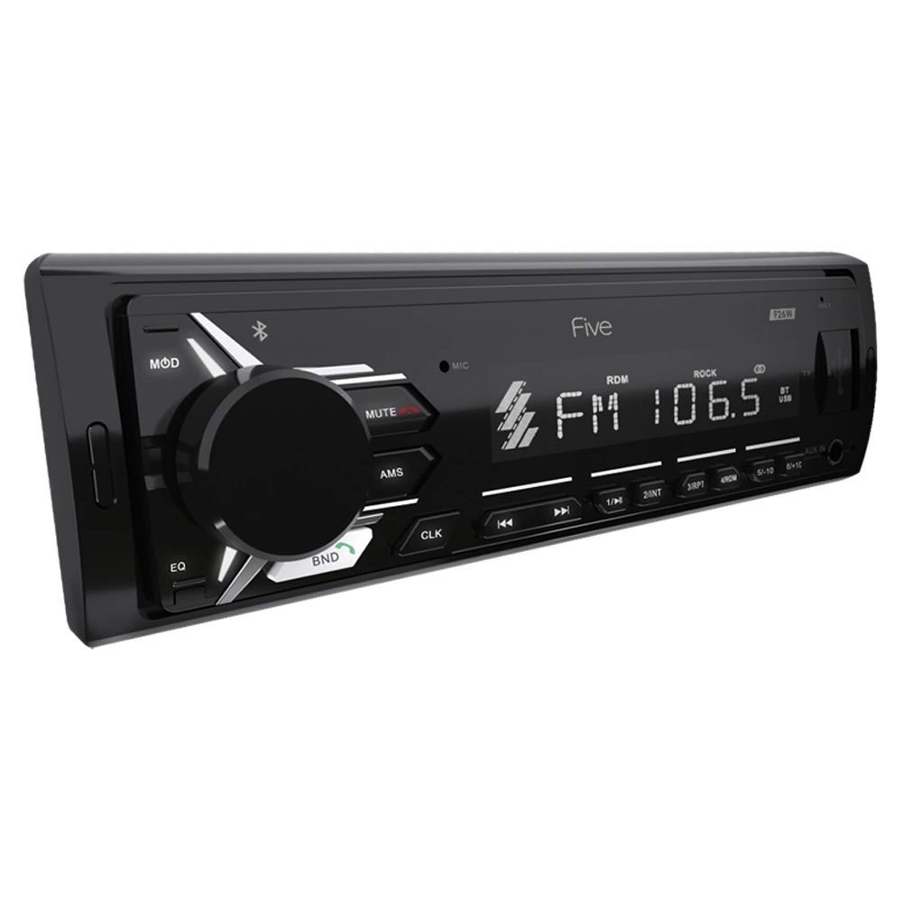 FIVE | F26W | 1din/белая/Bluetooth/USB/AUX/SD/FM/4*50 | превью 1