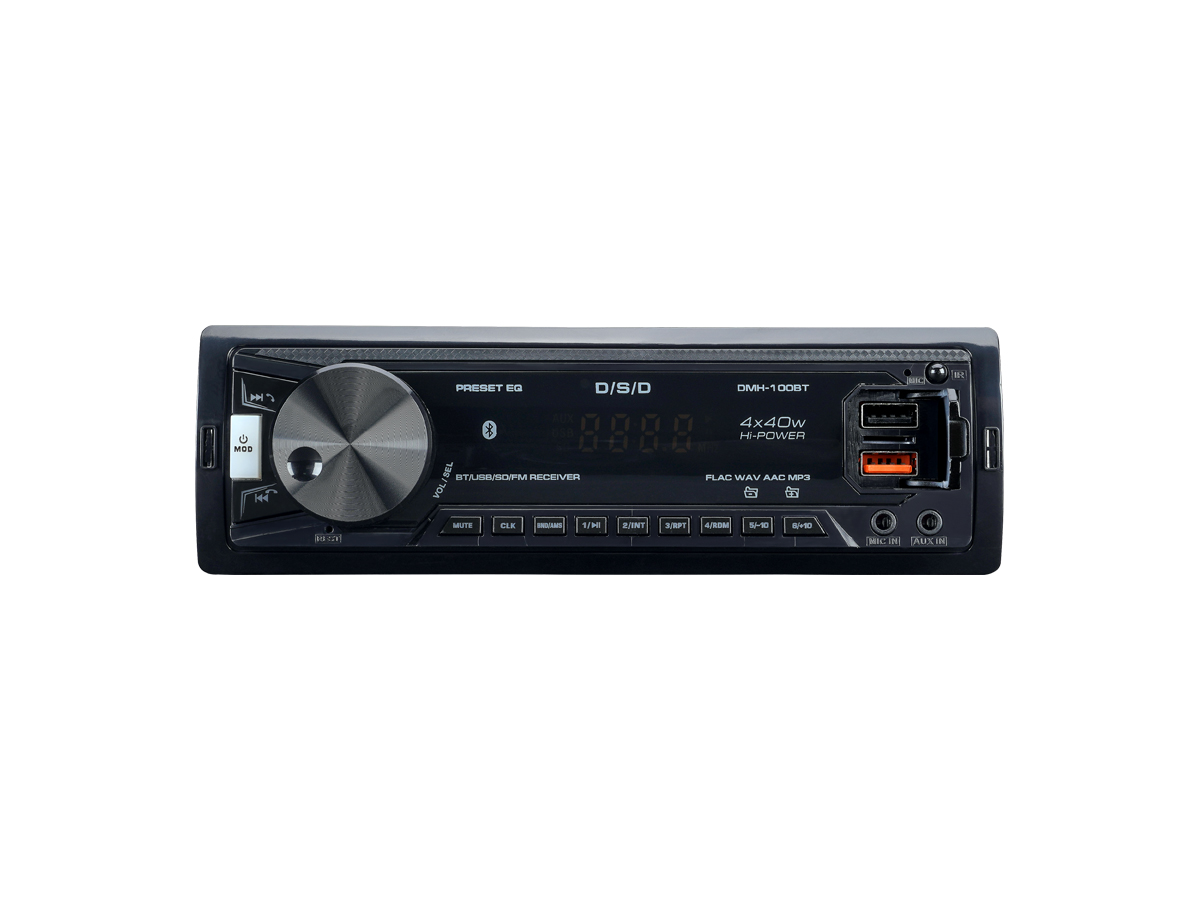 D/S/D | DMH-100BT | 4x40w, FLAC, 2xUSB/BT, APP, 1 пара RCA, синяя подсветка | превью 2