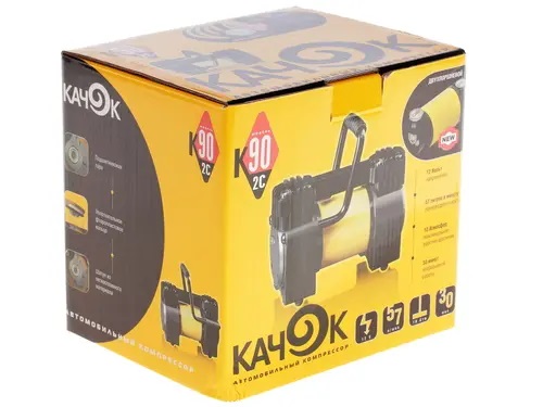 КАЧОК | К-90х2С | Компрессор 57л/мин до 10атм, 2 поршня Клапан DEFLATOR | превью 3