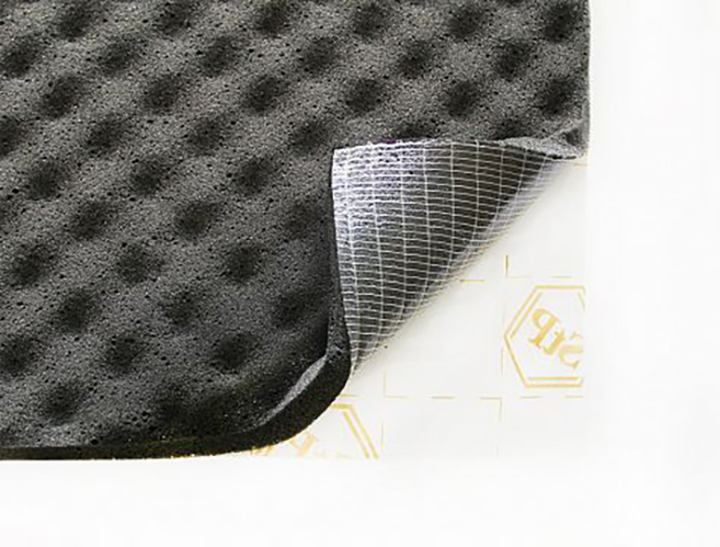 STP | Бипласт PREMIUM 15A (ARMOR) | шумо-щий м-ал, пирамидальная пов-ть, лист 0,75*1м, толщ15мм | превью 1