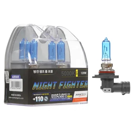 AVANTECH | HB3 | Лампа высокотемпературная HB3 12V 65W (120W) 5000K, комплект 2 шт. | превью 1