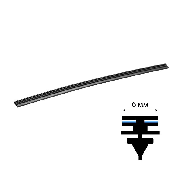 AVANTECH | ARR-21В | Сменная резинка щетки стеклоочистителя серии AERODYNAMIC 525мм (21'') 6мм| 1