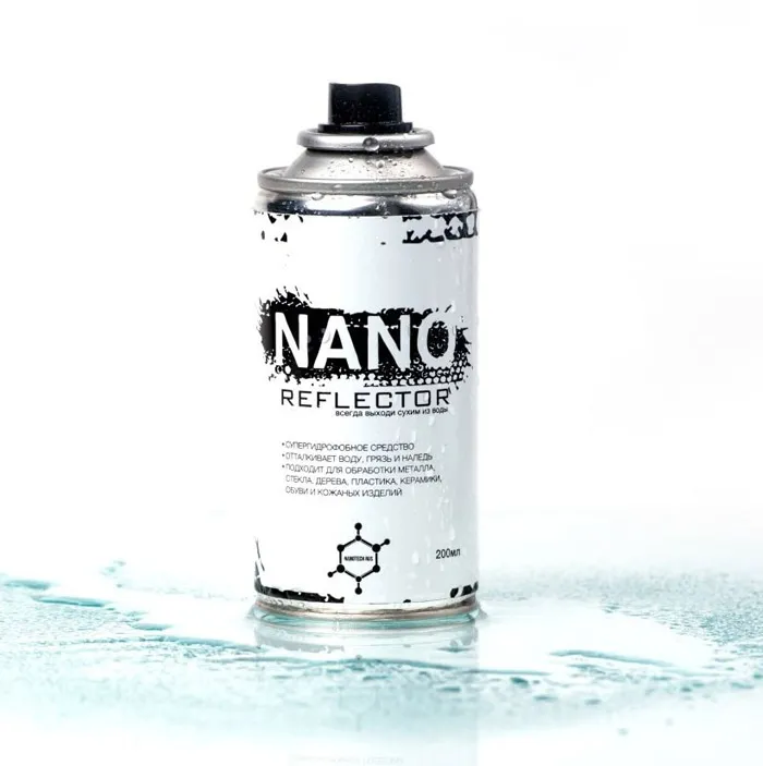 Nano | Reflektor | Супергидрофобное средство для стекла, металла и т. д., отталкивает воду, 0,2 л | превью 2