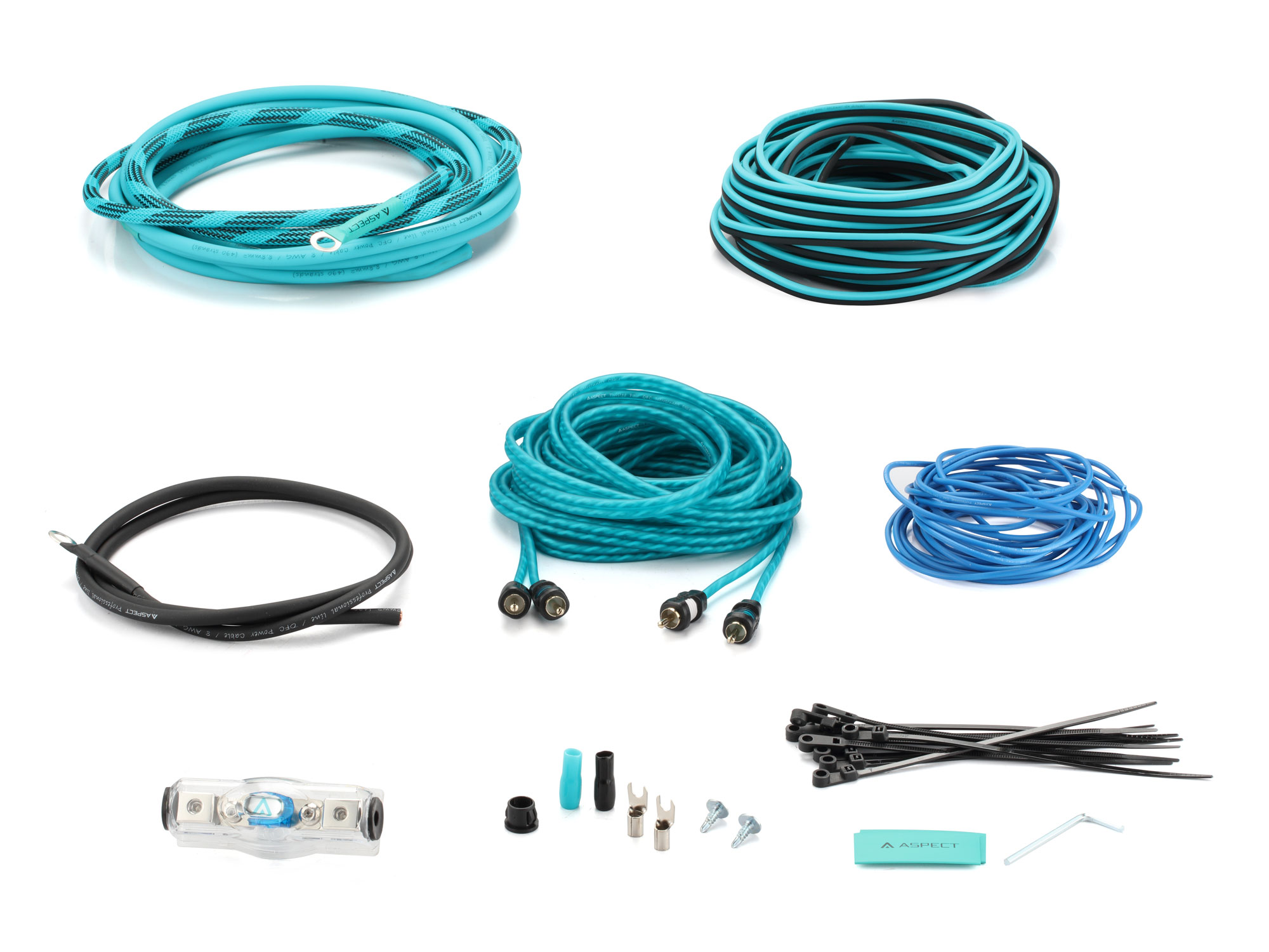 Aspect | AWK-8.2 PRO | комплект проводов для 2-кан. усилителя /8AWG/2RCA-2RCA | превью 2