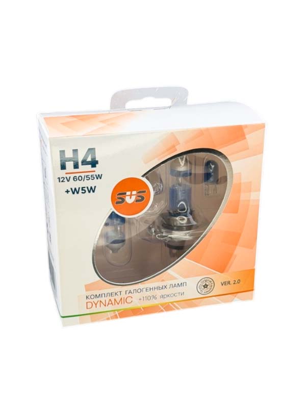 SVS| H4 Dynamic +110%  | Лампа H4 12V 60/55W + W5W  Комплект | превью 2