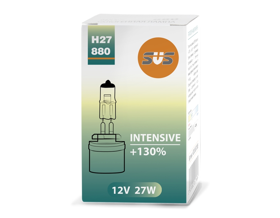 SVS  | H27(880) 0200027000 INTENSIVE Halogen  | Лампа H27 12V 27W +130% 1шт. | превью 1