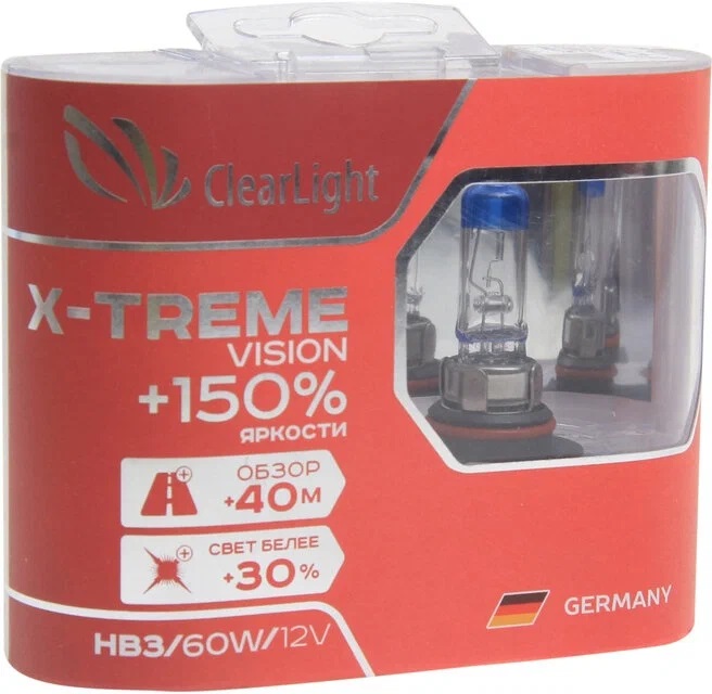 ClearLight | X-Treme Vision HB3 | +150%, 12V-55W Блистер 2 штуки | превью 1
