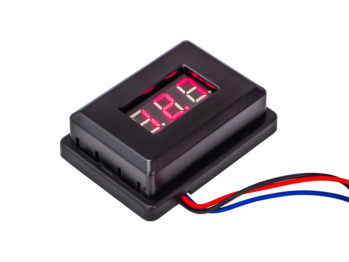 AurA | ZWE-V11R | Вольтметр цифровой, 9-18V, 3 сегмента, красный | превью 1