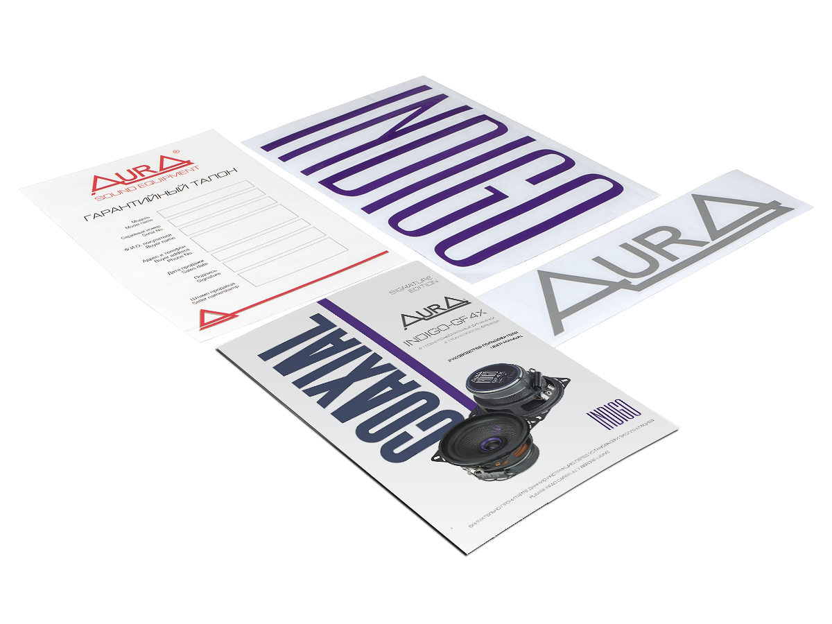 AurA | INDIGO-GF4X | 4" (10cm), GlassFiber, 2-пол., коакс., 41/81w, 80Hz - 20kHz, 83dB, сетки | 9