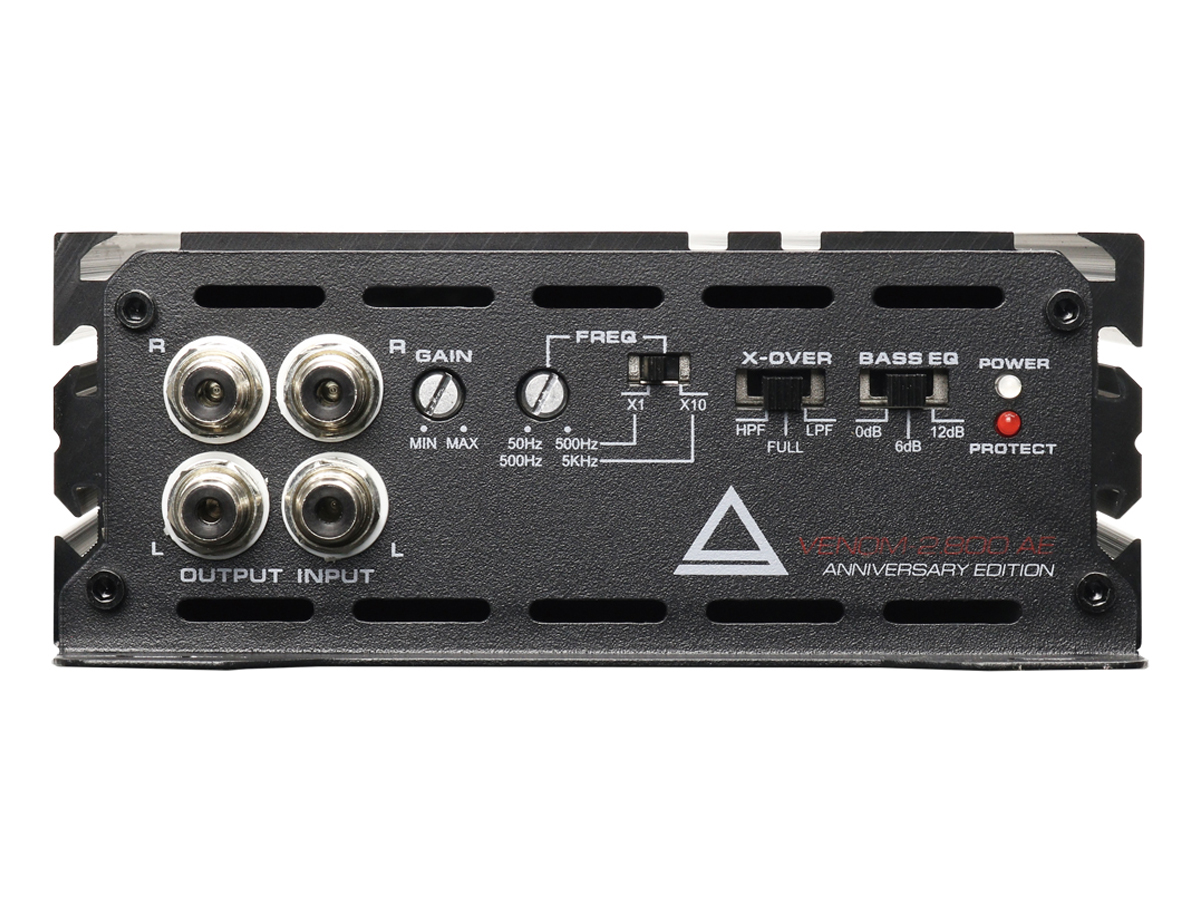 AurA | VENOM-2.800 AE | AB-class, 2x300w (4 Ohm), 2x550w (2 Ohm), 2x800 (1 Ohm), 1x1600 (2 Ohm) | 3