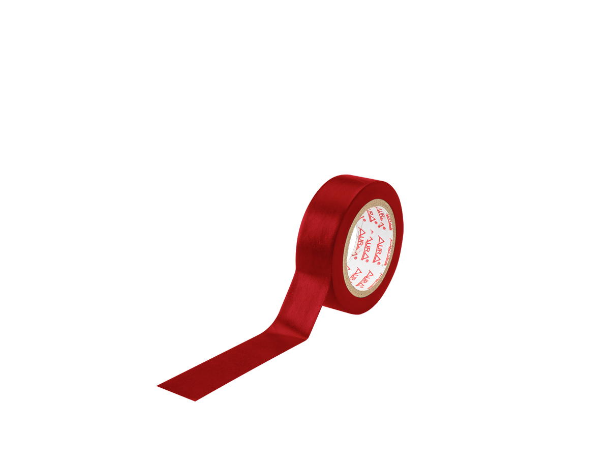 Изолента  | AurA ZTC-P210R | ПВХ изолента, красная, 150mic x 19mm x 10m | превью 1