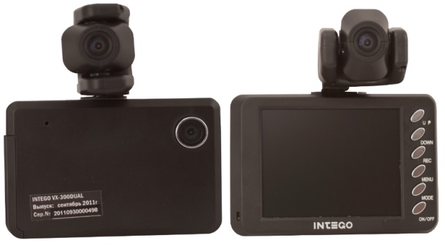Intego | VX 300 Dual | HD 2 камеры!120гр.х2 1920х720,MJPG,H.264,.LCD-2,8",HDMIБат-600mAh | 1