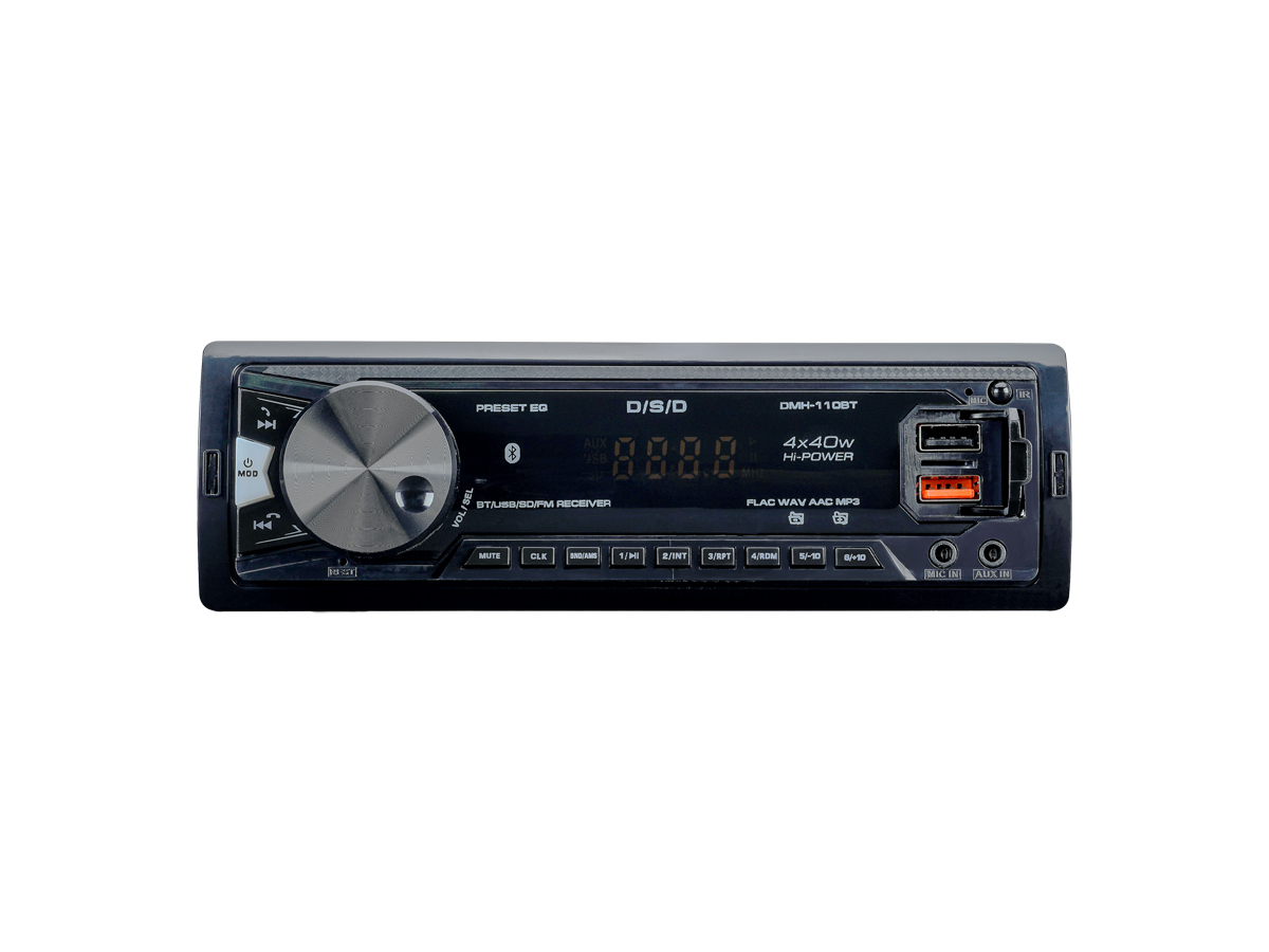 D/S/D | DMH-110BT | 4x40w, FLAC, 2xUSB/BT, APP, 1 пара RCA, зеленая подсветка | превью 2