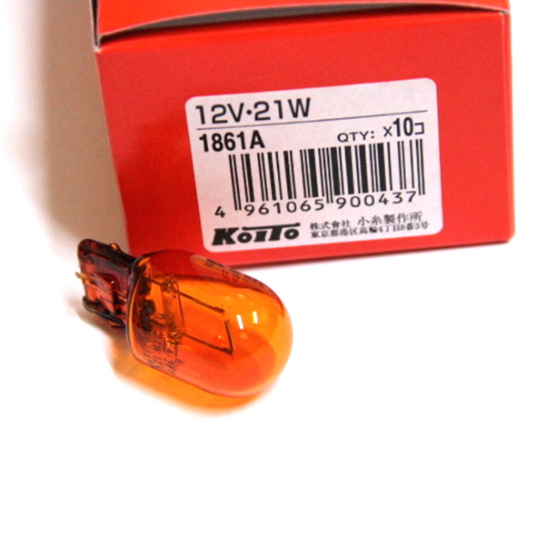 KOITO | 1860A/1861A | Лампа доп. освещения 12V 21W оранжевый T20 (ECE) WY 1шт.| превью 2
