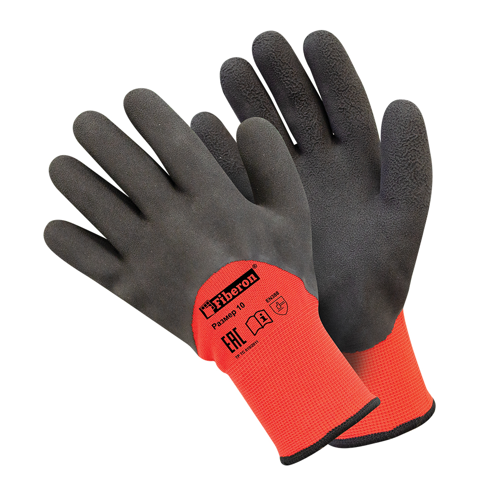 Fiberon | ТУНДРА |Перчатки Двойное утепление, акрил/полиэстер, латексное покрытие,разм.10(XL)| превью 2