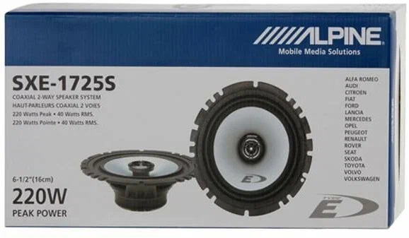 Alpine | SXE-1725s | V /  16 см. коакс. 2-полосн. 220MAX/40RMS | 4