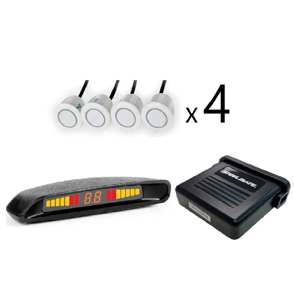 STEEL MATE | C2 White | датчик парковки 4 датчика | превью 2