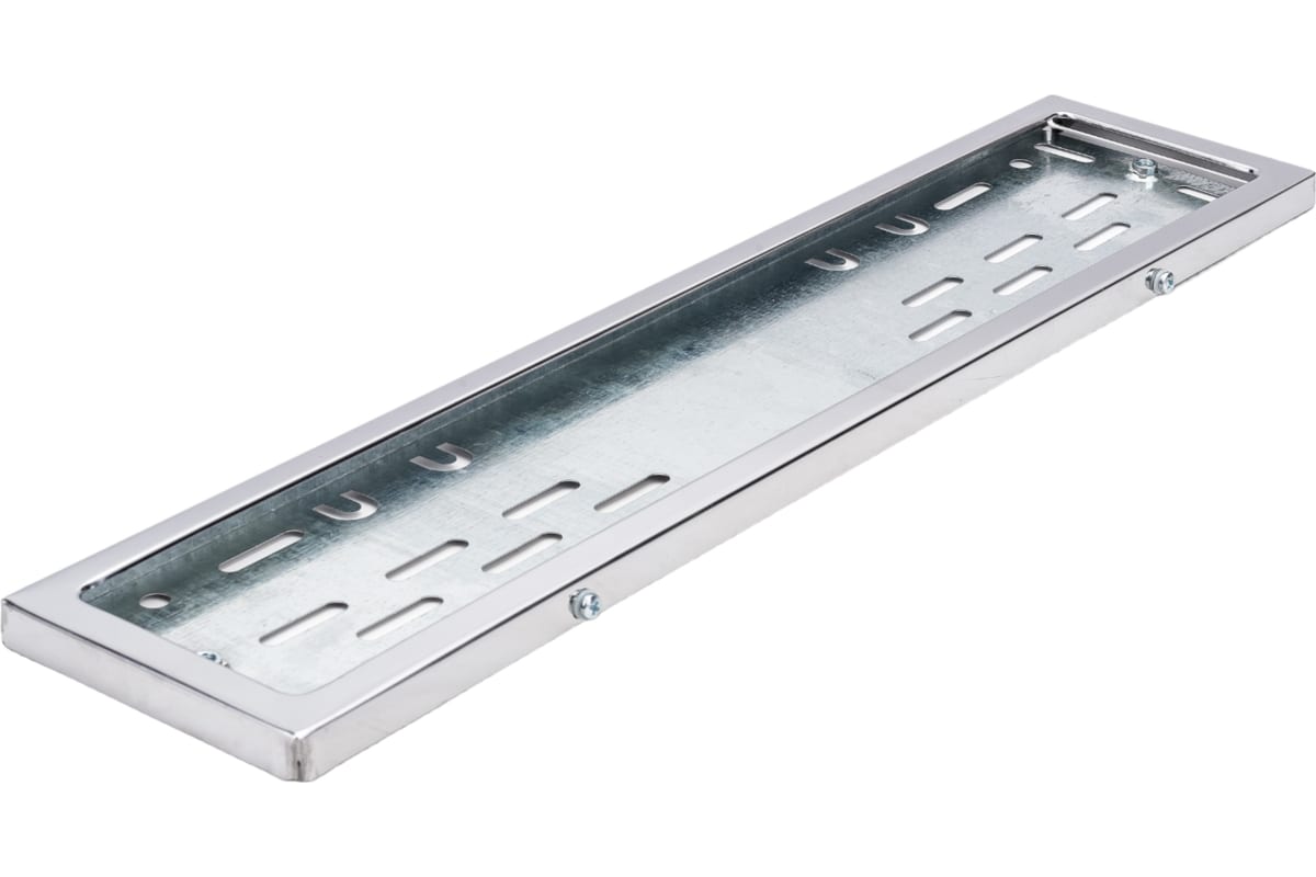 DolleX | SPL-25 | Рамка номерного знака нержавеющая сталь с металл. адаптером, 1шт. | 1