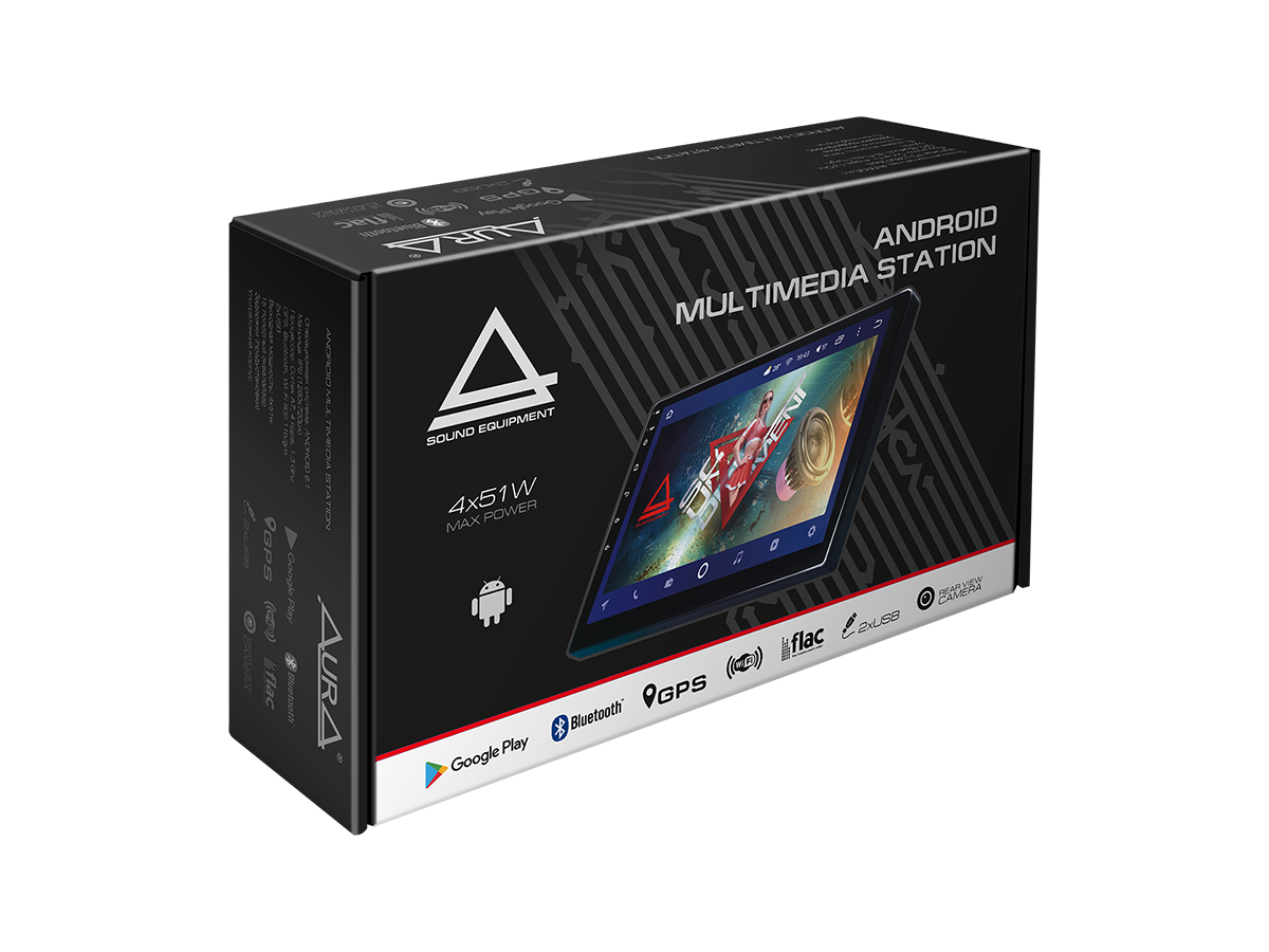 AurA | AMV-1016L | 10", ANDROID, IPS, 1/16 GB, Wi-Fi, GPS, 2xUSB, BT, 4x51w | 7