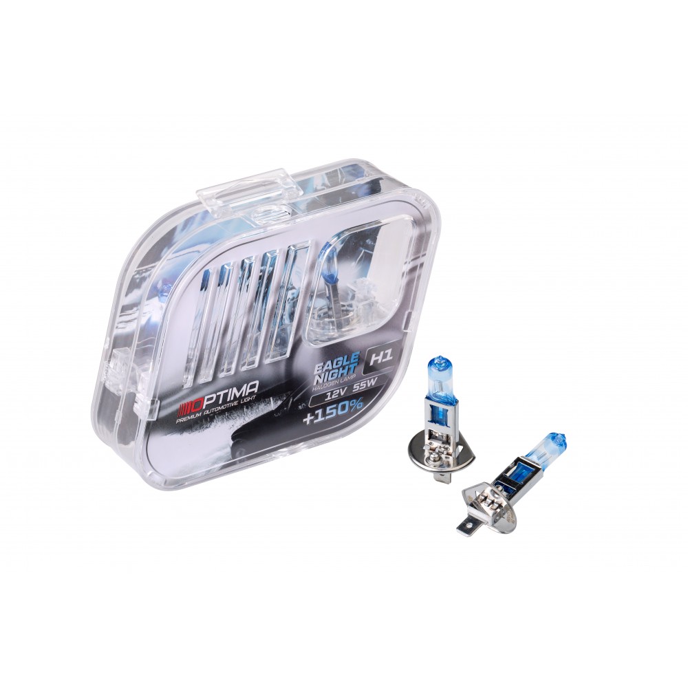 OPTIMA | Eagle Night H1 12v  | WHITE +150% Лампа накаливания BOX 2шт | превью 1
