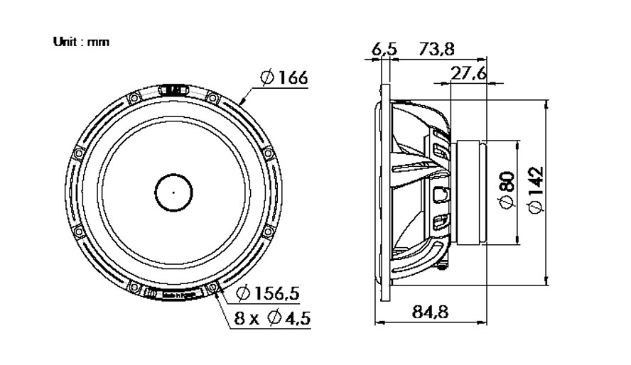 BLAM | WS680PLUS | НЧ- динамики, 6,5" (16см), 60/120Вт, 60Гц-7000Гц, 2Ом, 94,3дБ | 2