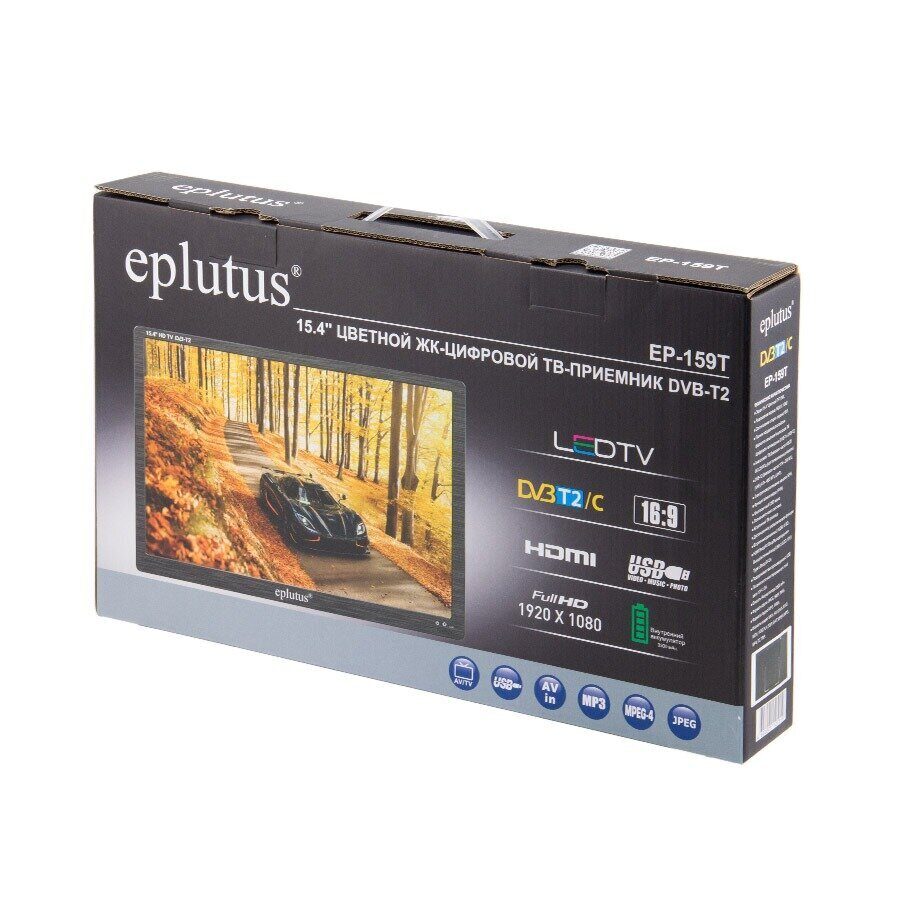 Eplutus | EP-159T Black  |  15,4" встроенный DVB-T2, USB, внутренний аккумулятор  | превью 3