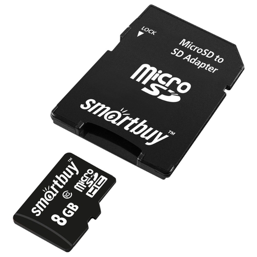 Smartbuy | MicroSDHC 8Gb Class 10 (с адаптером SD) | Карта памяти MicroSD 8Gb + адаптер, Class 10 | превью 3
